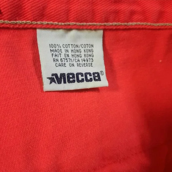 Mecca DNM Hip hop Rap Funky Red Denim Jeans contrast stitching Men's 36